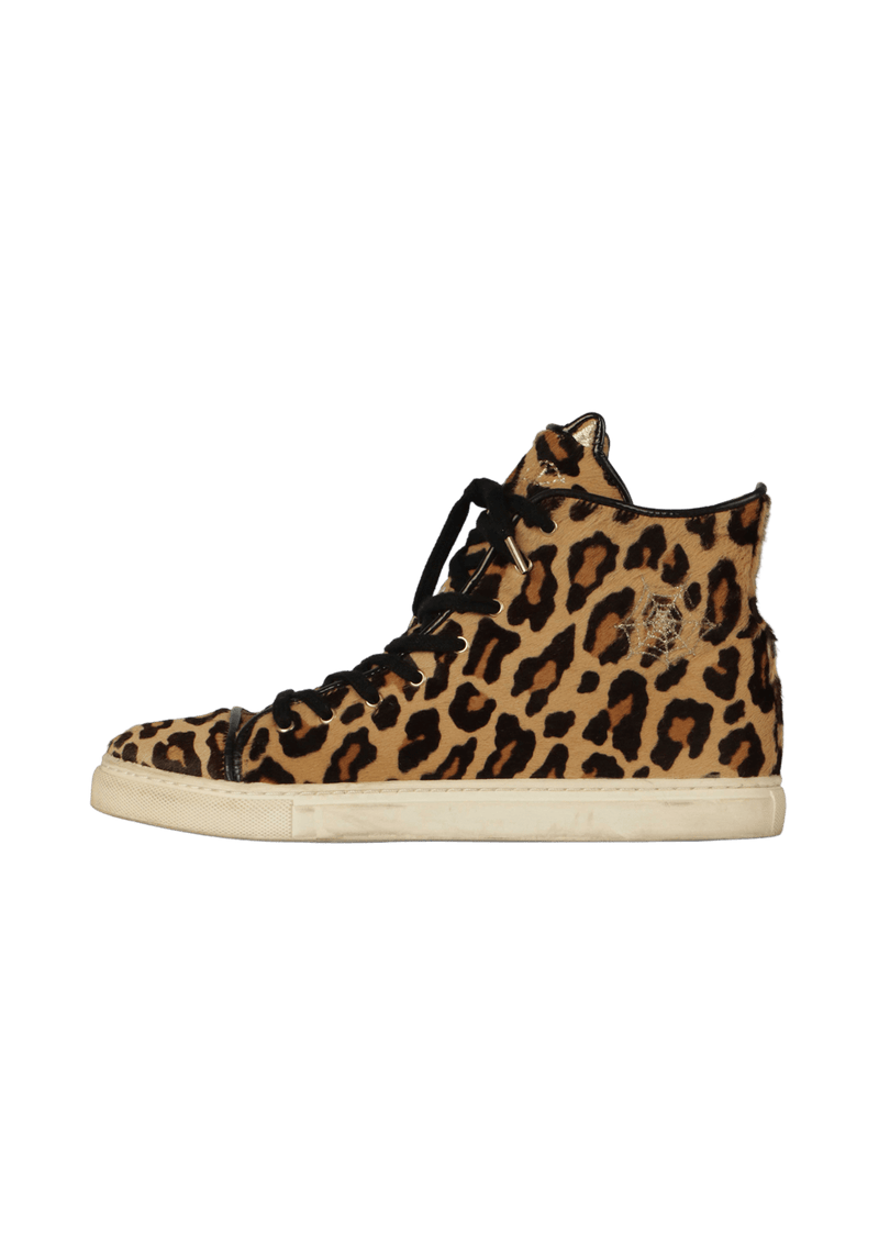 ANIMAL PRINT PONY HAIR SNEAKERS 37