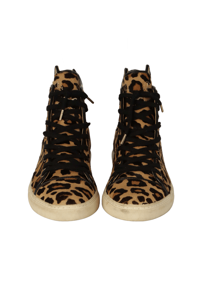 ANIMAL PRINT PONY HAIR SNEAKERS 37