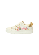 LEATHER FLORAL SNEAKERS 35.5