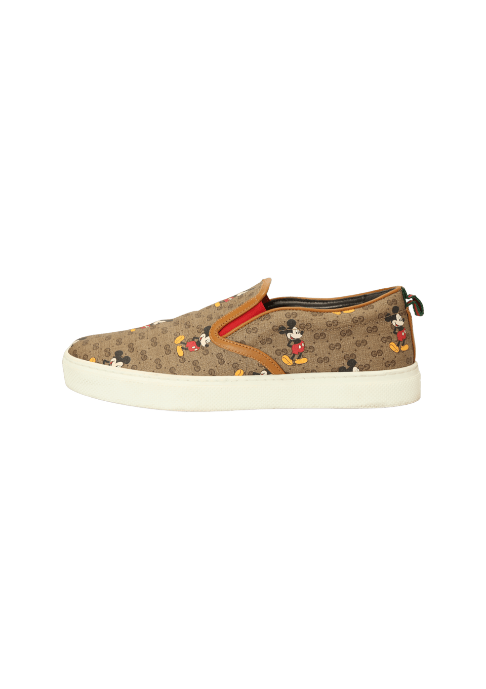 Tênis Gucci Disney Mickey Mouse Loafer Sneakers 38 Marrom Original