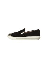 SUEDE CAP TOE SLIP ON 36