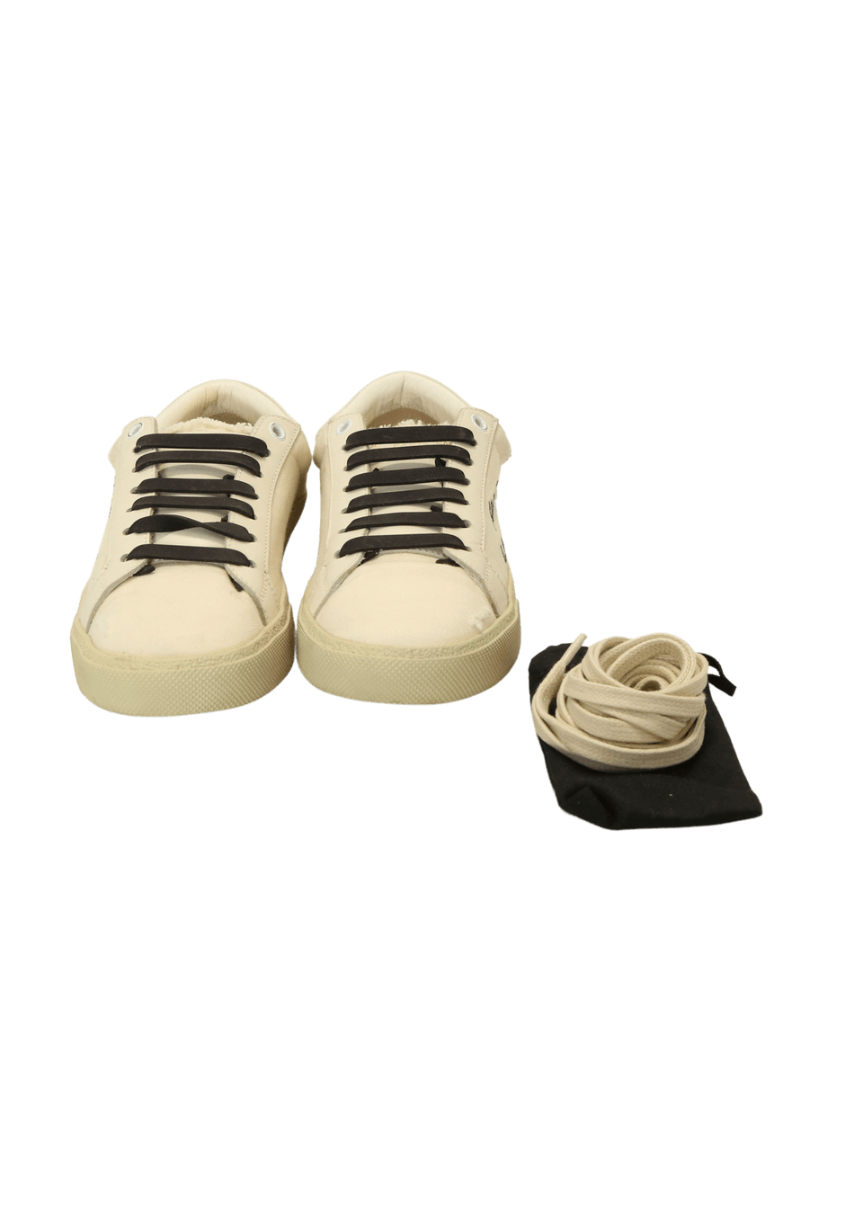 Tênis Saint Laurent Logo Sneakers 35 Branco Original – Gringa