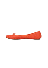 LEATHER BOW ACCENTS BALLET FLATS 37.5