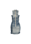 DOUBLE-BREASTED DENIM MINI DRESS 36