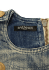 DOUBLE-BREASTED DENIM MINI DRESS 36