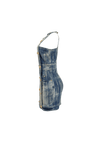 DOUBLE-BREASTED DENIM MINI DRESS 36