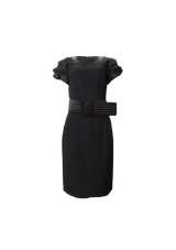 SILK PUFFED SLEEVES DRESS 44