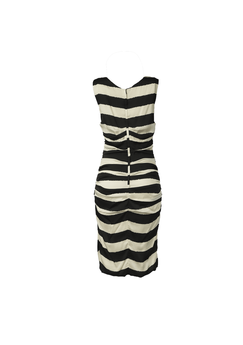 DRAPED STRIPED DRESS 38