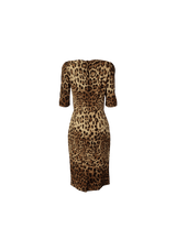 LEOPARD RUCHED DRESS 42