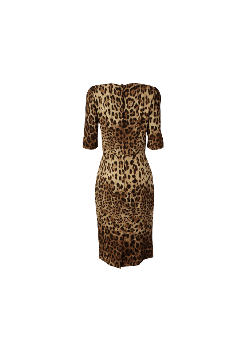 LEOPARD RUCHED DRESS 42