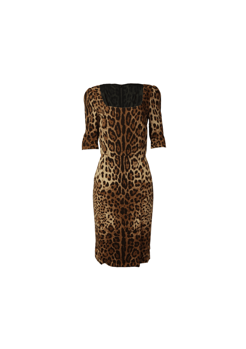 LEOPARD RUCHED DRESS 42