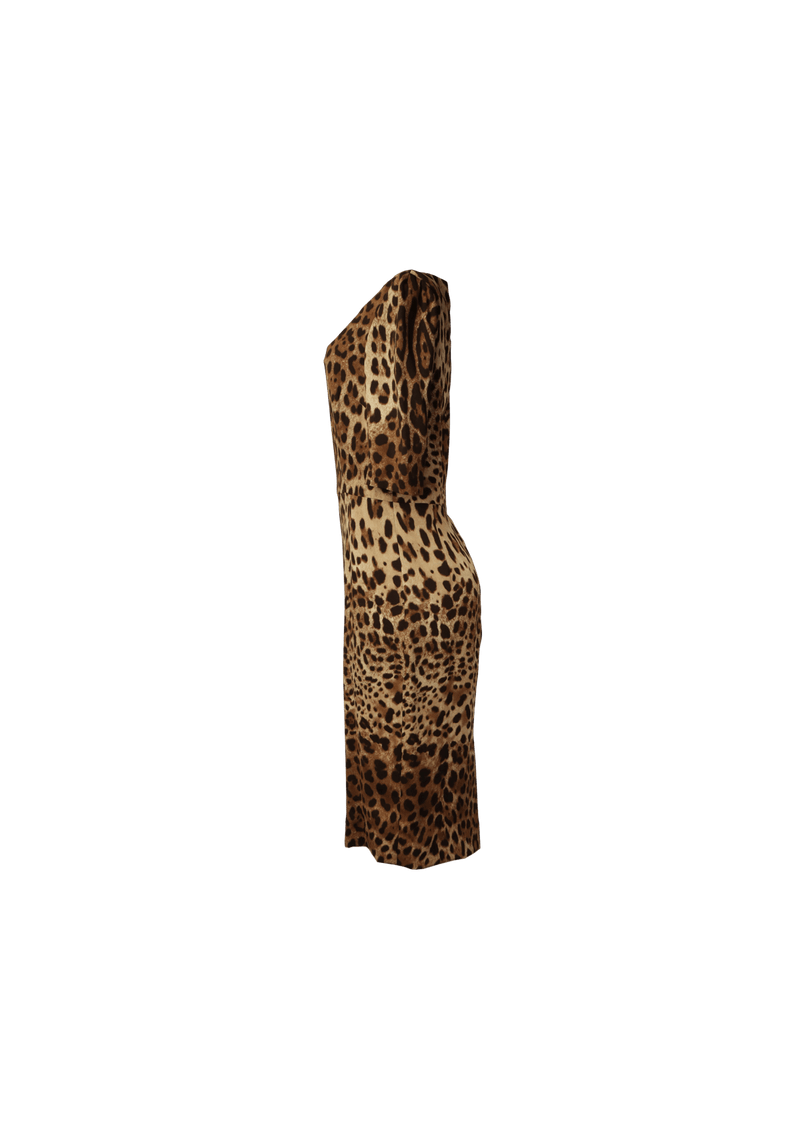 LEOPARD RUCHED DRESS 42