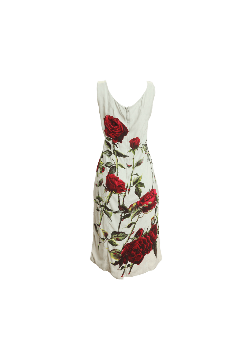 RED ROSES PRINT DRESS 44