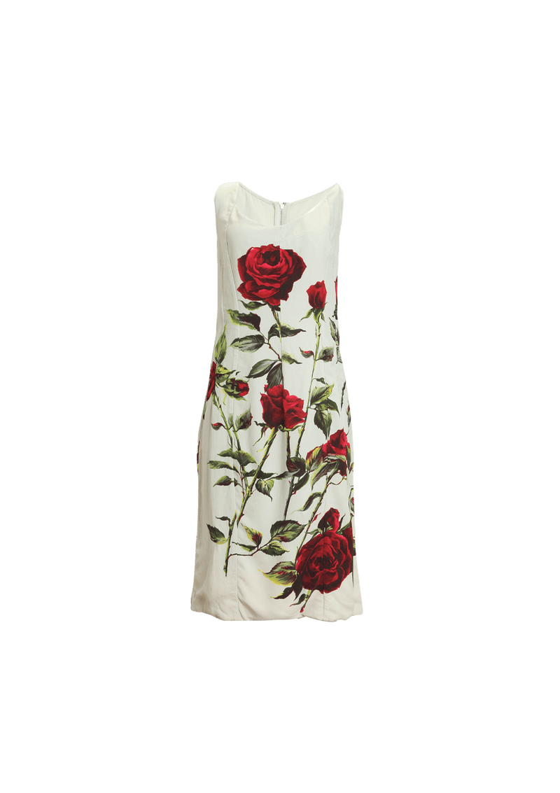 RED ROSES PRINT DRESS 44