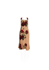 RED ROSES PRINT DRESS 46
