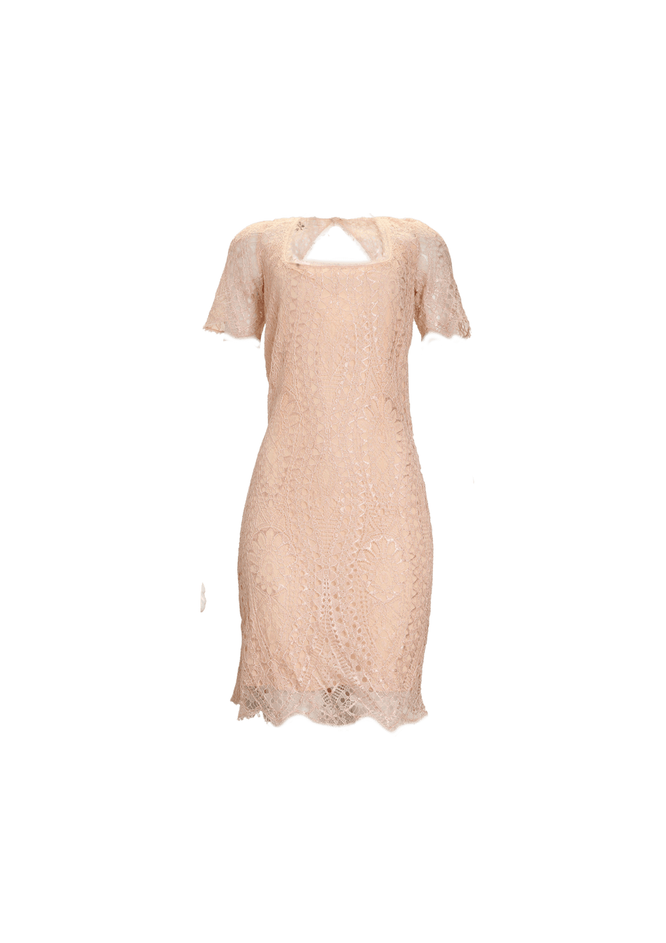 knee length dresses for ladies VESTIDO EMILIO PUCCI LACE PATTERN DRESS 38 ROSA ORIGINAL – Gringa