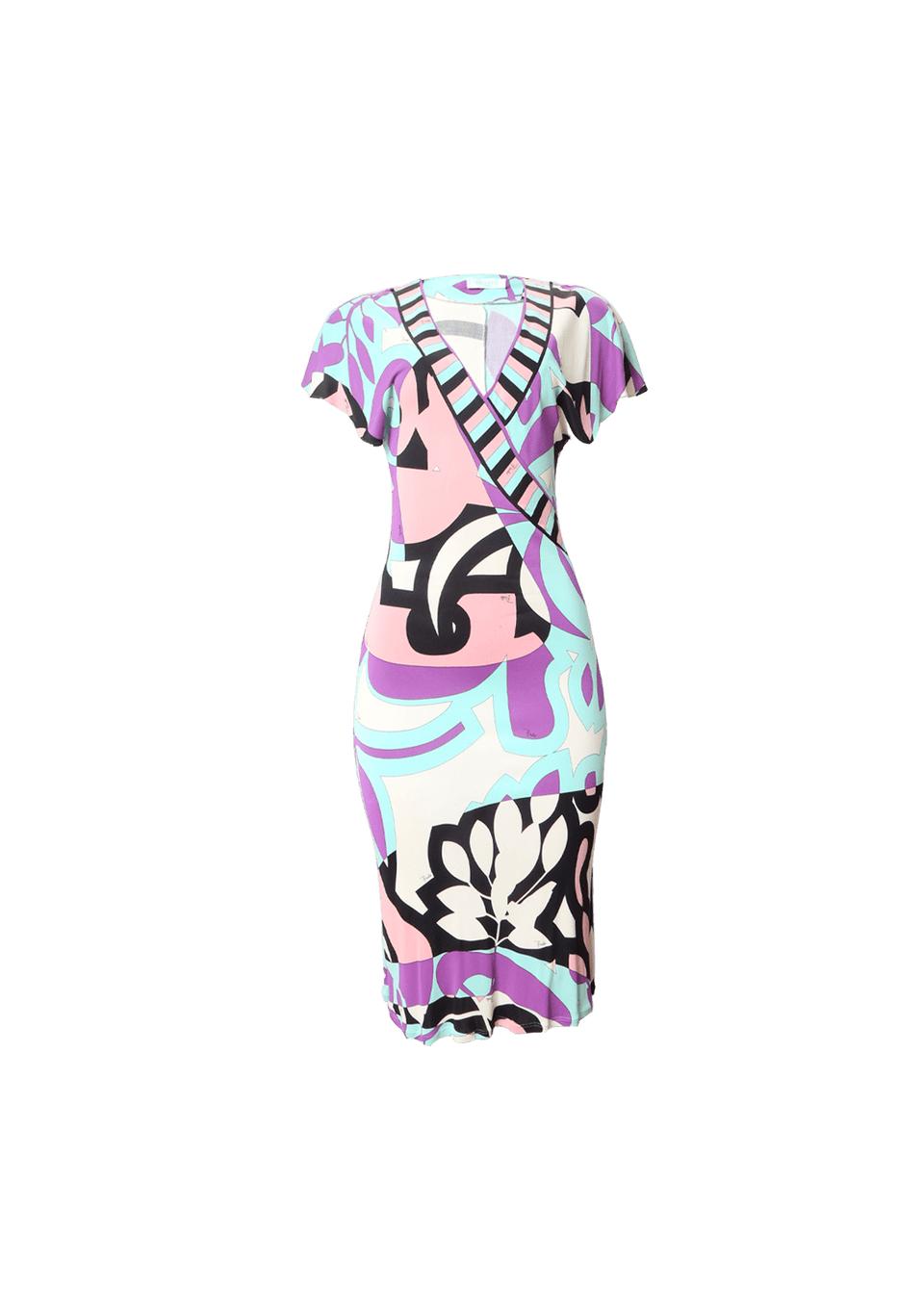 V-NECK PRINTED DRESS 36