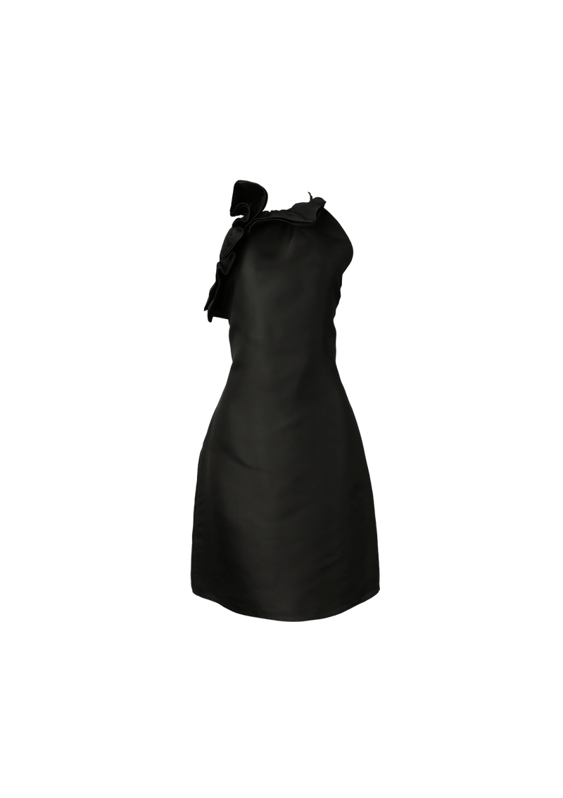 RUFFLE NECK HALTER DRESS 38