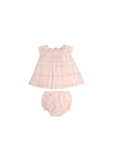 GIRL´S CHECK DRESS & BLOOMERS SET 3M