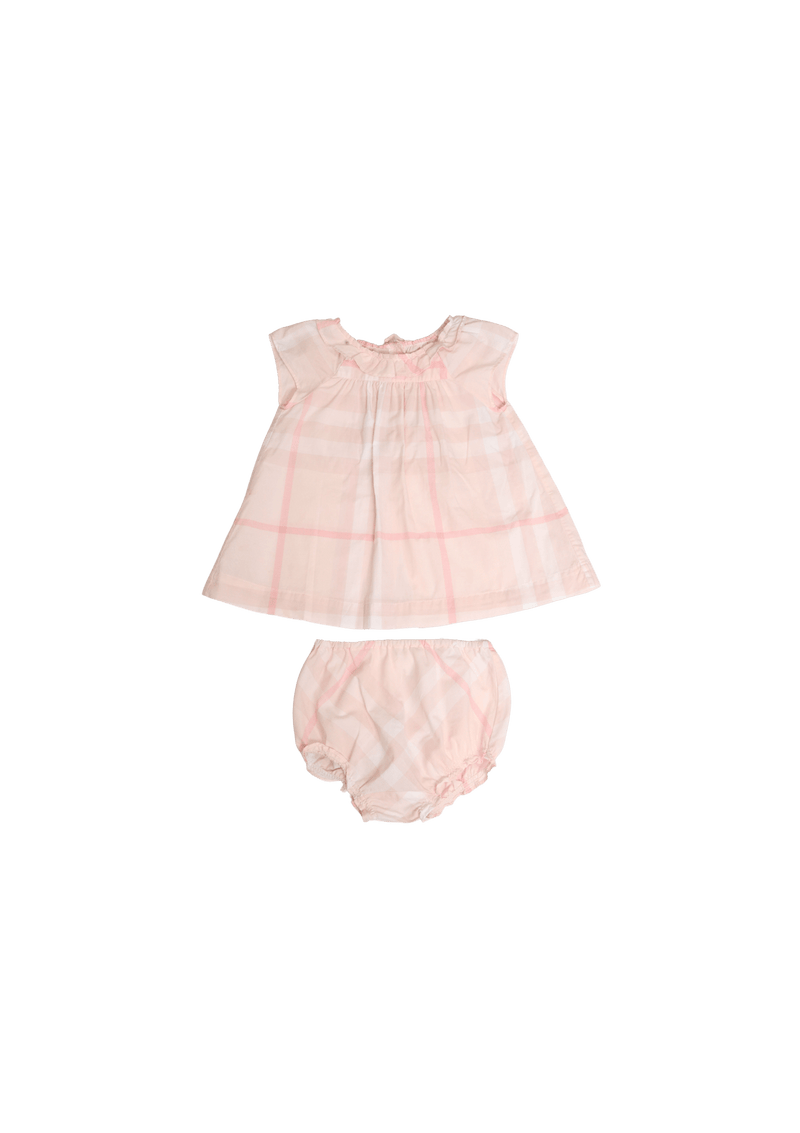 GIRL´S CHECK DRESS & BLOOMERS SET 3M