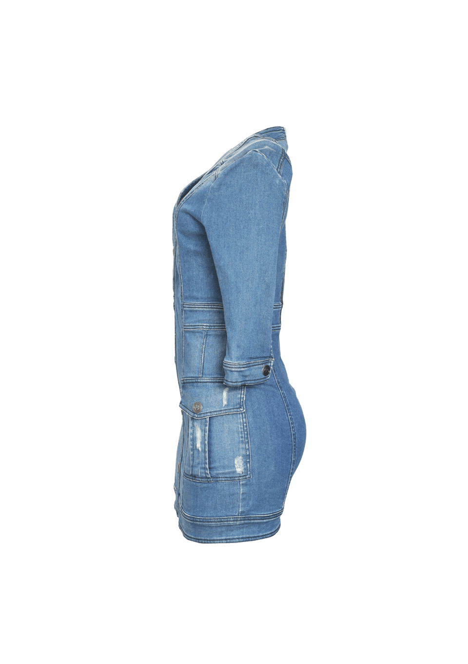 VESTIDO PIERRE BALMAIN BODYCON DENIM DRESS 36 JEANS ORIGINAL – Gringa