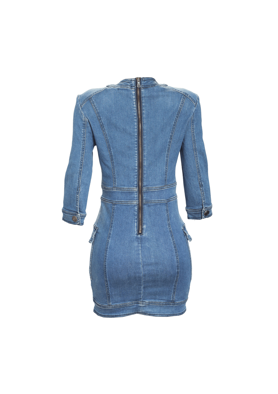 VESTIDO PIERRE BALMAIN BODYCON DENIM DRESS 36 JEANS ORIGINAL – Gringa