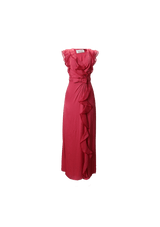 RUFFLE SILK DRESS 34