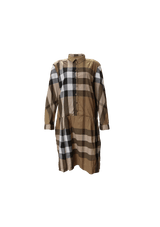 PLAID PRINT KNEE LENGTH DRESS 42