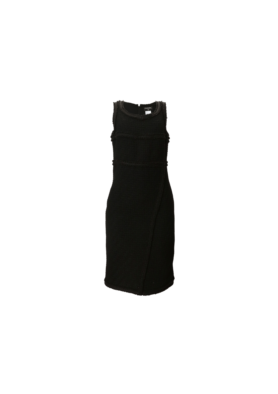 Vestido Chanel Tweed Mini Dress 38 Preto Original  Gringa