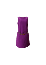 WOOL BELTED MIDI DRESS 36