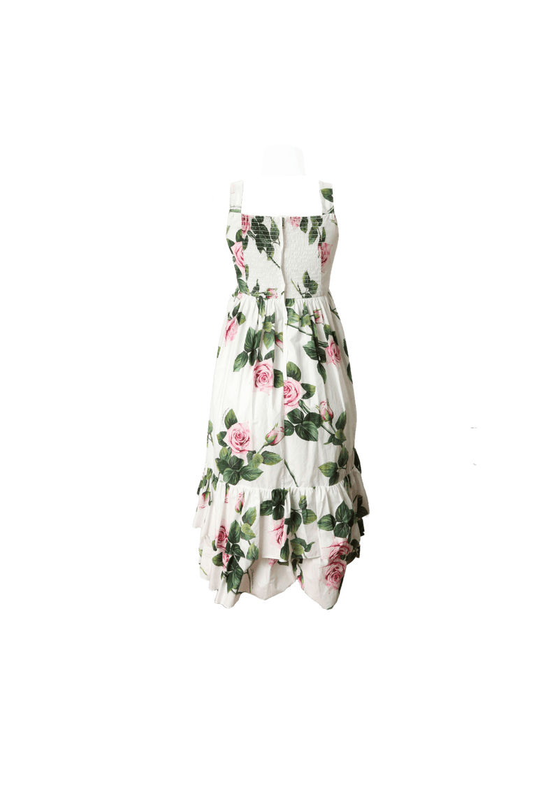 KID'S ROSES PRINT LONG DRESS 12Y