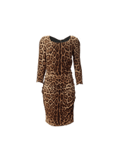 LEOPARD RUCHED DRESS 40