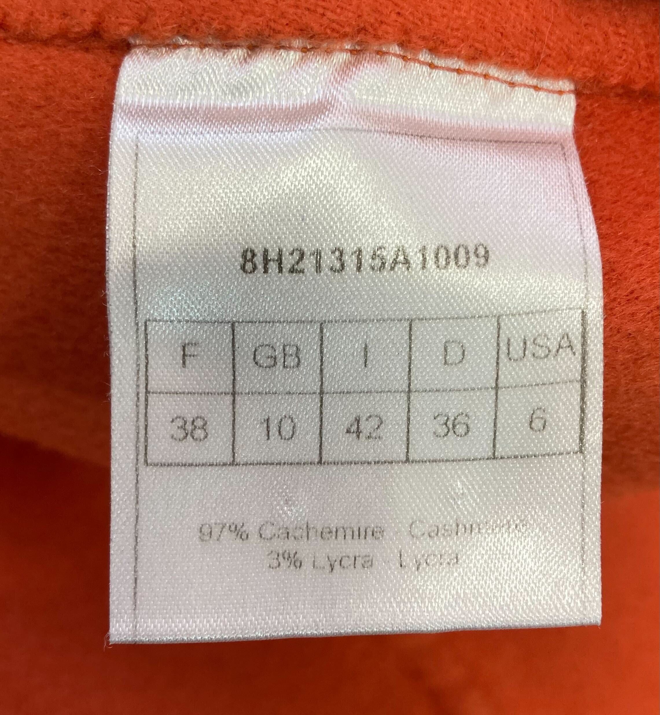 ROUPA CHRISTIAN DIOR CASHMERE SKIRT 38 LARANJA ORIGINAL – Gringa