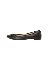 LEATHER BOW BALLET FLATS 35.5