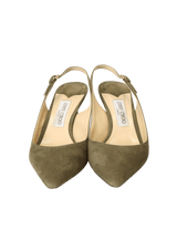 SUEDE SLINGBACK PUMPS 38