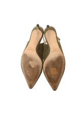 SUEDE SLINGBACK PUMPS 38